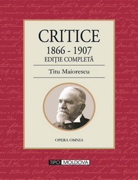 coperta carte critice - 1866 - 1907 editie completa - 3 volume de titu maiorescu